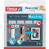 tesa bande auto-agrippante powerstrips CLICK, medium, blanc