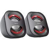 hama haut-parleurs stro 2.0 "Sonic mobil 183", noir/rouge