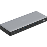DIGITUS station d'accueil USB-C, 13 ports, gris/noir