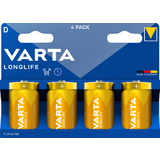VARTA pile alcaline Longlife, mono (D), blister de 4