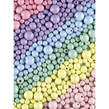 folia Mlange de perles en bois pastel Jumbobox, 1 kg