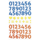 folia sticker paillet en caoutchouc mousse NUMBERS