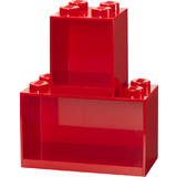 LEGO set d'tagres en forme de brique brick SHELF, rouge