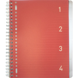 kangaro cahier  spirale 4en1, A4, lign, 200 pages, rouge