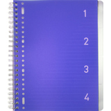kangaro cahier  spirale 4en1, A4, lign, 200 pages, bleu