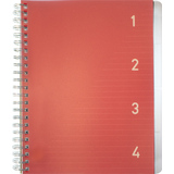 kangaro cahier  spirale 4en1, A5, lign, 200 pages, rouge