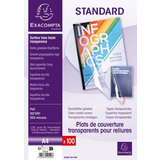 EXACOMPTA plats de couverture, A4, PVC, 0,20 mm, transparent