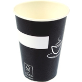 kangaro gobelet en carton Eco, 0,18 L, noir/blanc