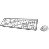 hama desktop Set "KMW-700", kabellos, silber/wei