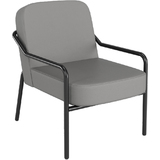 PAPERFLOW fauteuil visiteur medso RUND M, simili-cuir, gris