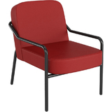 PAPERFLOW fauteuil visiteur medso RUND M, simili-cuir, rouge