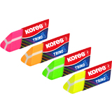 Kores gomme en plastique "Trino", fluorescent