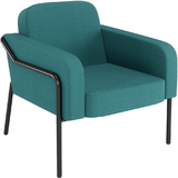 PAPERFLOW fauteuil visiteur medso RUND L, tissu, bleu