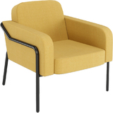PAPERFLOW fauteuil visiteur medso RUND L, tissu, jaune
