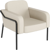 PAPERFLOW fauteuil visiteur medso RUND L, simili-cuir, crme