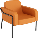 PAPERFLOW fauteuil visiteur medso RUND l simili-cuir, orange