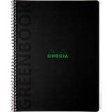 RHODIA cahier  spirale GREENPAD, A4+, quadrill, noir