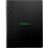 RHODIA cahier  spirale GREENPAD, A5+, quadrill, noir