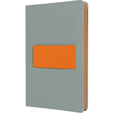 papier carnet Linescape, A5, quadrill, gris / orange fluo