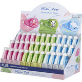 PLUS japan Roller correcteur "Mini Zoo" 5mm x 6m, prsentoir