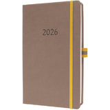 sigel buchkalender Linescape 2026, ca. A5, braun