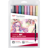 Tombow feutre double pointe "ABT dual BRUSH PEN", set de 10