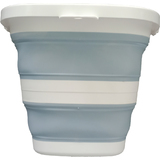 Linden berg Seau, pliable, rond, 10 litres, ptrole/blanc