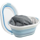 Linden berg Corbeille  linge, pliable, ptrole/blanc
