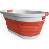 Linden berg Corbeille  linge, pliable, orange/blanc