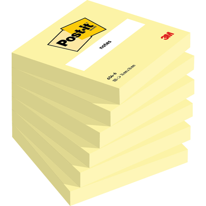 Post-it Bloc-note adhsif, 76 x 76 mm, jaune