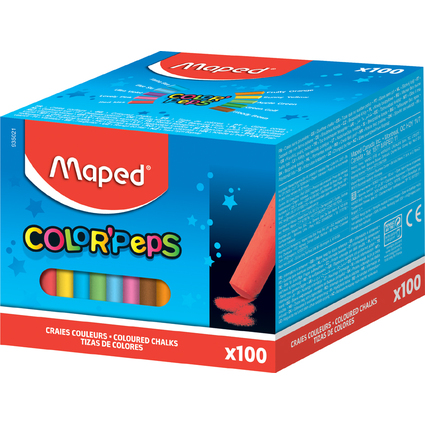 Maped Craie pour tableau COLOR'PEPS, rond, assorti