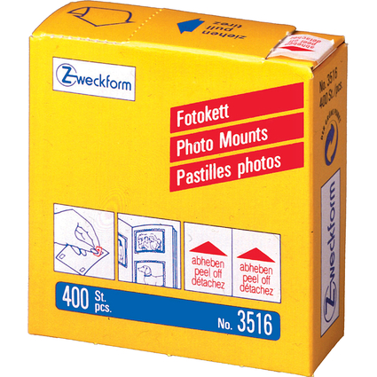 AVERY Zweckform Pastilles pour photos adhsives, 12 x 12 mm