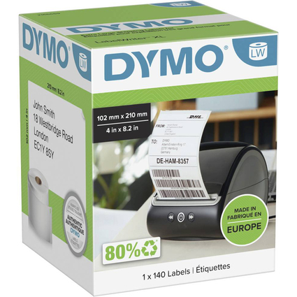 DYMO Etiquette d'expdition LabelWriter, 102 x 210 mm, blanc