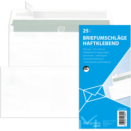 MAILmedia enveloppe Offset, long format, blanc