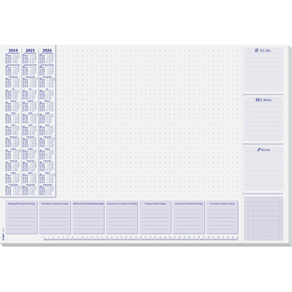 sigel Sous-main bloc papier "Lilac", 595 x 410 mm