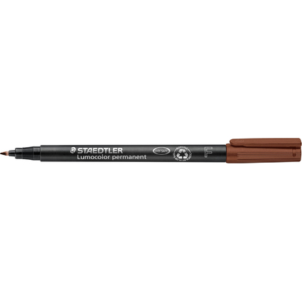 STAEDTLER Marqueur permanent 318F Lumocolor, marron