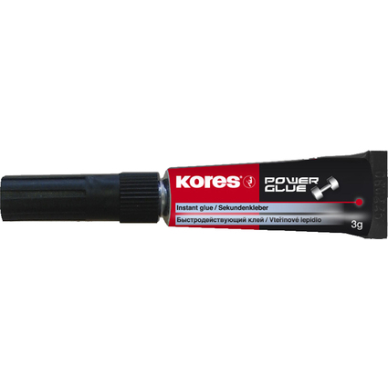 Kores colle instantane "PowerGlue" gel, 3 g, tube