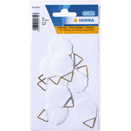 HERMA Attache pour cadre, diamtre: 30 mm, Shirting, blanc