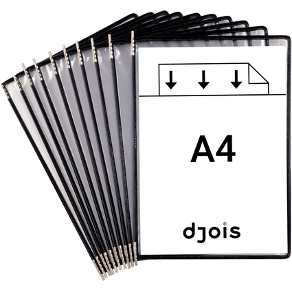 djois by tarifold Poche  pivot, A4, noir
