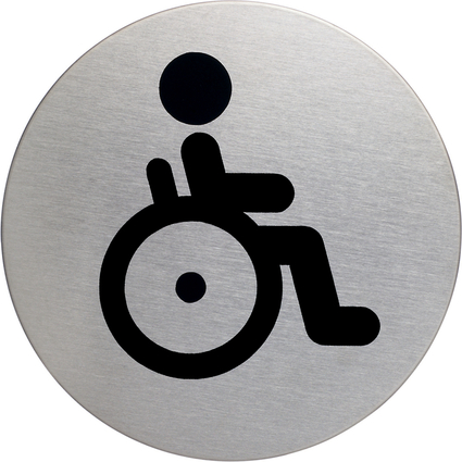 DURABLE Pictogramme "WC pour Handicaps", diamtre: 83 mm