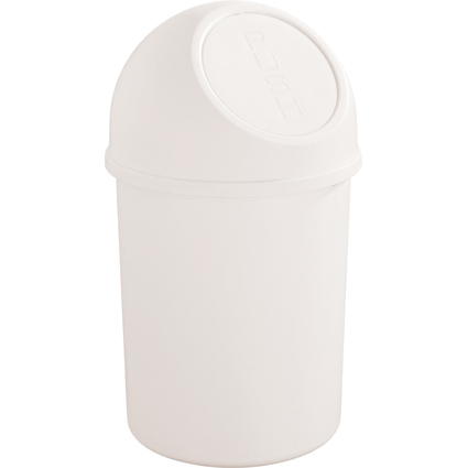 helit Poubelle "the flip", 6 litres, blanc