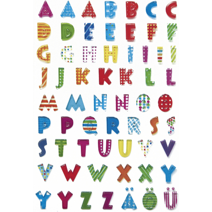 HERMA stickers alphabet MAGIC, A-Z, grav Stone
