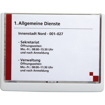 DURABLE Plaque de porte CLICK SIGN, format A5, blanc