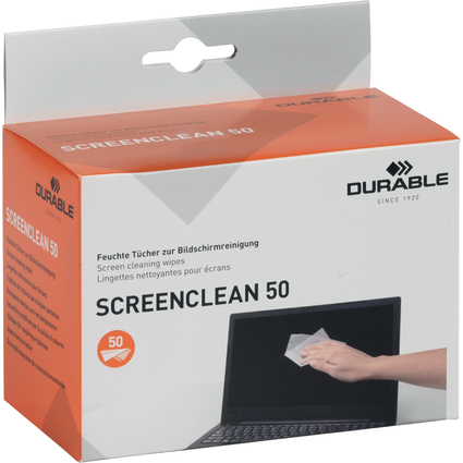 DURABLE Lingettes nettoyantes pour cran SCREENCLEAN 50