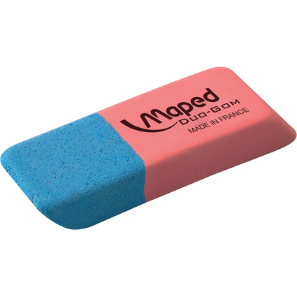 Maped Gomme en caoutchouc Duo-Gom, medium, bleu/rouge