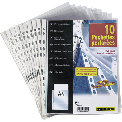 Oxford Pochettes perfores SM3, A4, PVC, transparent