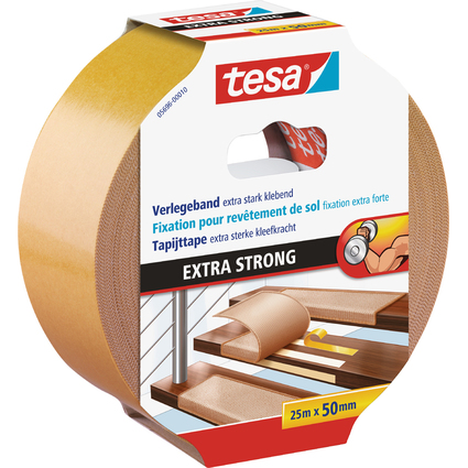 tesa Adhsif extra fort pour revtement de sol, 50 mm x 25 m