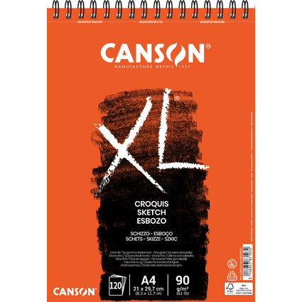 CANSON Bloc  croquis et tudes "XL CROQUIS", A4, 90 g/m2