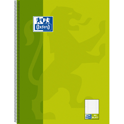Oxford cahier  spirale "KarLi", format A4+, vert, 160 pages