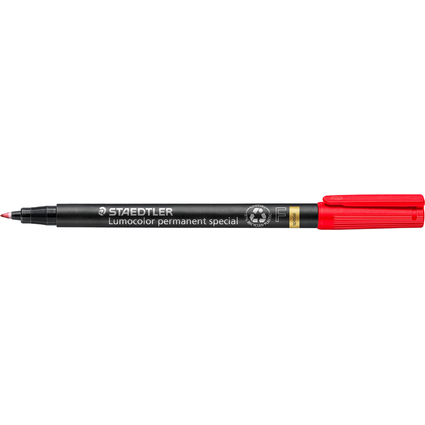 STAEDTLER Marqueur permanent 319F Lumocolor spcial, rouge